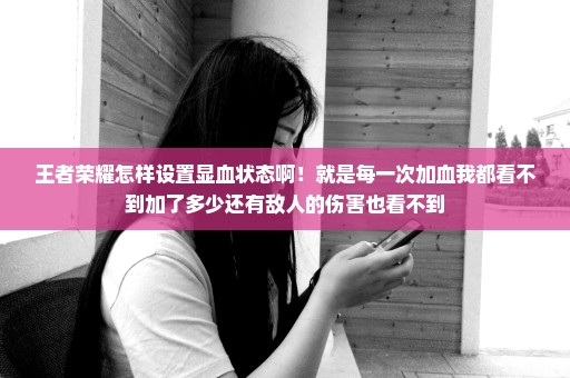 王者荣耀怎样设置显血状态啊！就是每一次加血我都看不到加了多少还有敌人的伤害也看不到