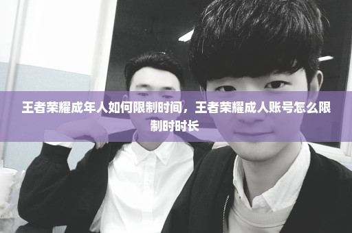王者荣耀成年人如何限制时间，王者荣耀成人账号怎么限制时时长 