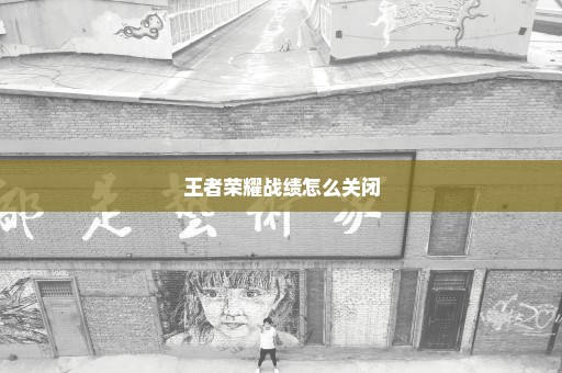 王者荣耀战绩怎么关闭