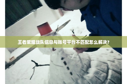 王者荣耀战队信息与账号平台不匹配怎么解决？