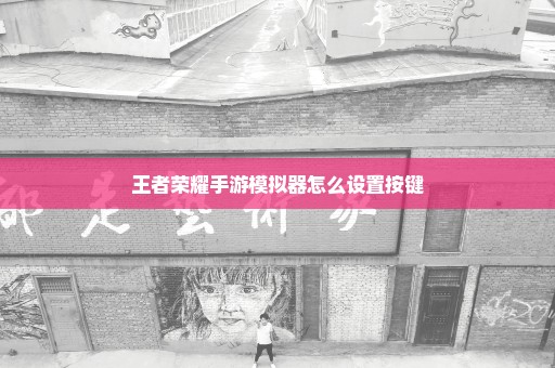 王者荣耀手游模拟器怎么设置按键