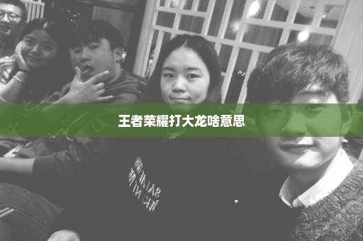 王者荣耀打大龙啥意思