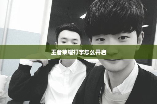 王者荣耀打字怎么开启