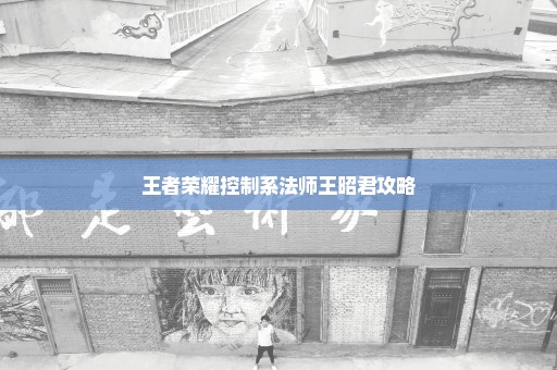 王者荣耀控制系法师王昭君攻略