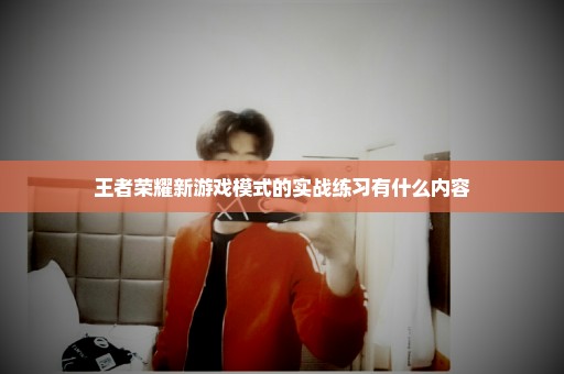 王者荣耀新游戏模式的实战练习有什么内容
