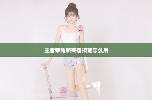 王者荣耀新英雄技能怎么用
