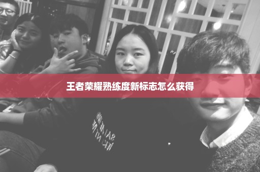 王者荣耀熟练度新标志怎么获得