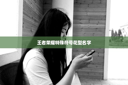 王者荣耀特殊符号花型名字