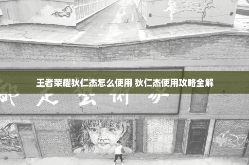 王者荣耀狄仁杰怎么使用 狄仁杰使用攻略全解