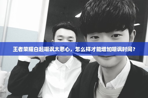 王者荣耀白起嘲讽太恶心，怎么样才能增加嘲讽时间？