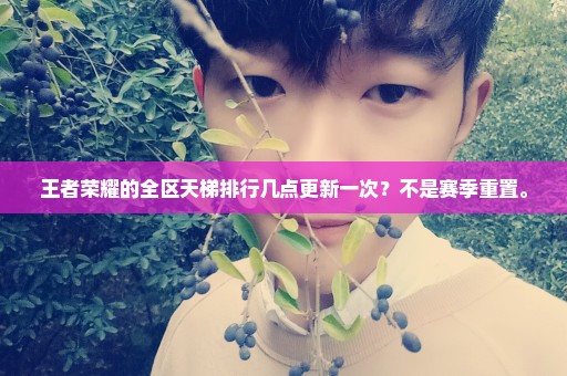 王者荣耀的全区天梯排行几点更新一次？不是赛季重置。