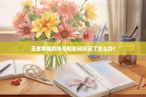 王者荣耀的账号和密码忘记了怎么办?