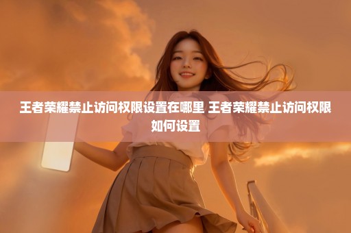 王者荣耀禁止访问权限设置在哪里 王者荣耀禁止访问权限如何设置