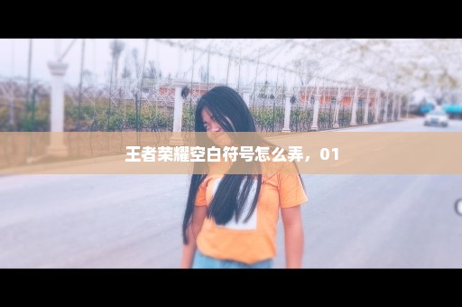 王者荣耀空白符号怎么弄，01
