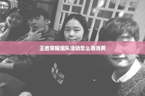 王者荣耀组队活动怎么看消费