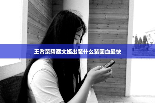 王者荣耀蔡文姬出装什么装回血最快