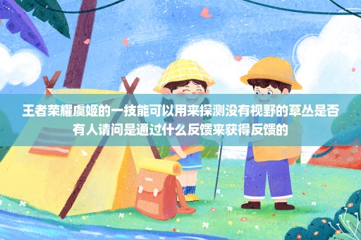 王者荣耀虞姬的一技能可以用来探测没有视野的草丛是否有人请问是通过什么反馈来获得反馈的