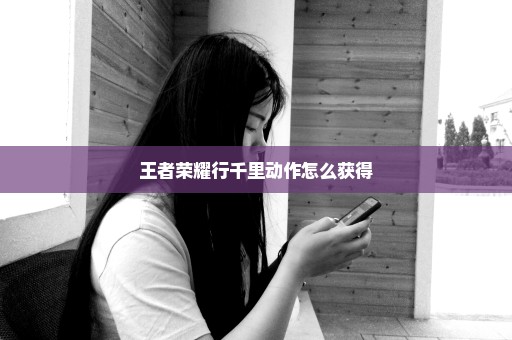 王者荣耀行千里动作怎么获得