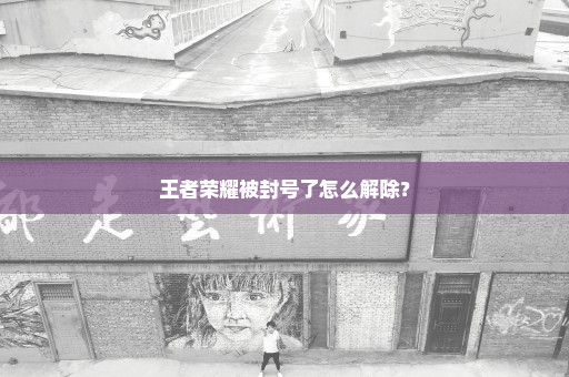 王者荣耀被封号了怎么解除？