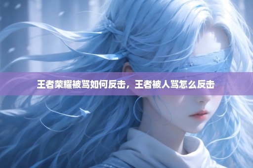 王者荣耀被骂如何反击，王者被人骂怎么反击 