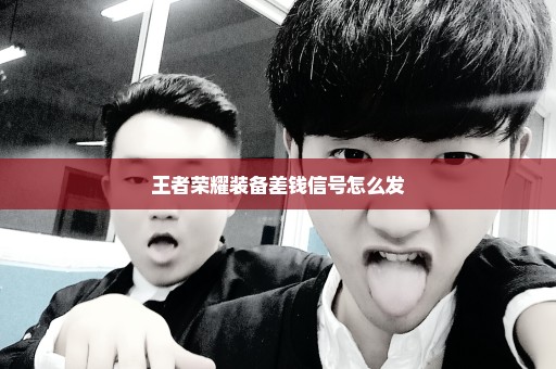 王者荣耀装备差钱信号怎么发