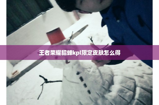 王者荣耀貂蝉kpl限定皮肤怎么得