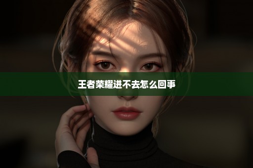 王者荣耀进不去怎么回事