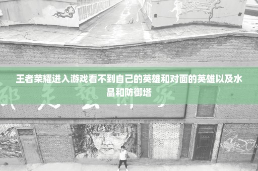 王者荣耀进入游戏看不到自己的英雄和对面的英雄以及水晶和防御塔