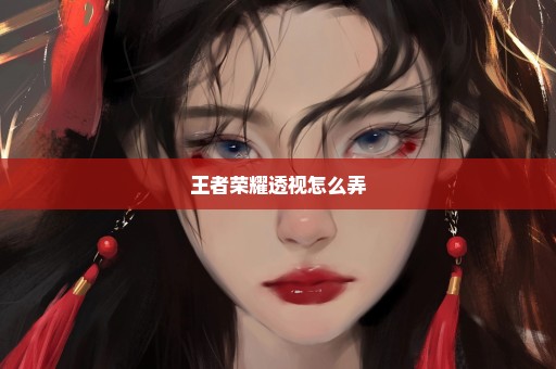 王者荣耀透视怎么弄