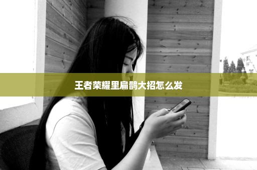 王者荣耀里扁鹊大招怎么发
