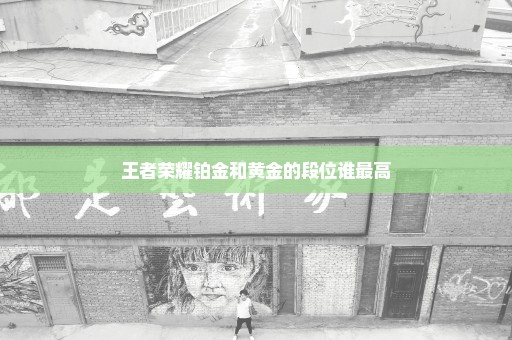 王者荣耀铂金和黄金的段位谁最高