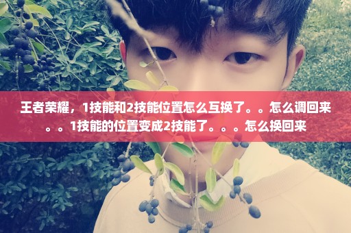 王者荣耀，1技能和2技能位置怎么互换了。。怎么调回来。。1技能的位置变成2技能了。。。怎么换回来