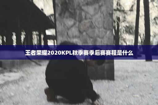 王者荣耀2020KPL秋季赛季后赛赛程是什么