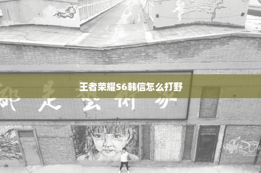 王者荣耀S6韩信怎么打野