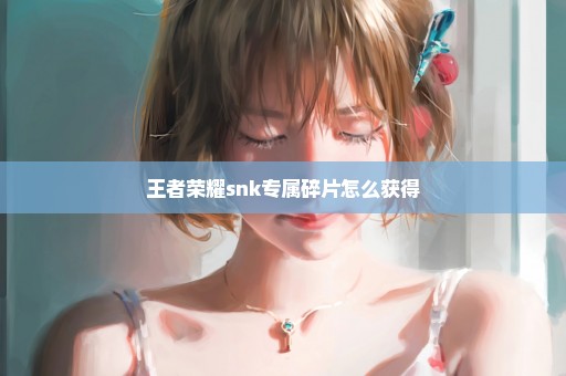 王者荣耀snk专属碎片怎么获得