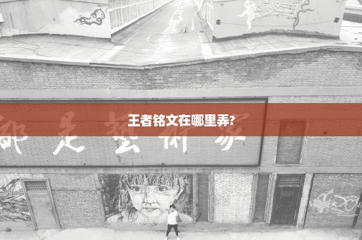 王者铭文在哪里弄?