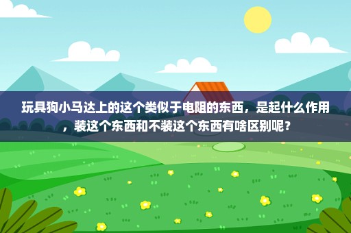 玩具狗小马达上的这个类似于电阻的东西，是起什么作用，装这个东西和不装这个东西有啥区别呢？