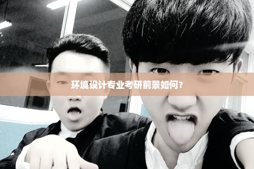 环境设计专业考研前景如何？