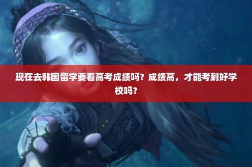 现在去韩国留学要看高考成绩吗？成绩高，才能考到好学校吗？