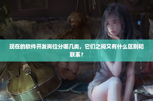 现在的软件开发岗位分哪几类，它们之间又有什么区别和联系？