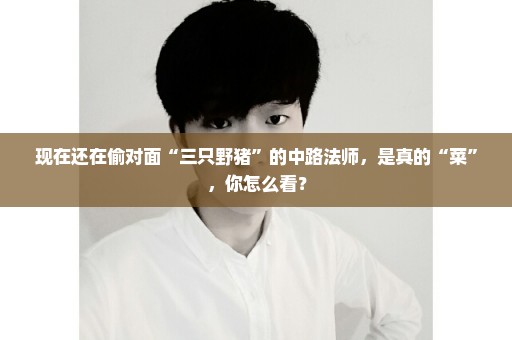 现在还在偷对面“三只野猪”的中路法师，是真的“菜”，你怎么看？