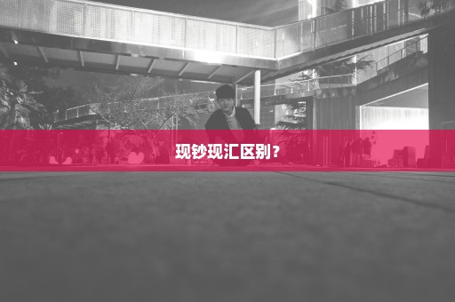 现钞现汇区别？