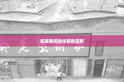 珀莱雅和施华碧的区别