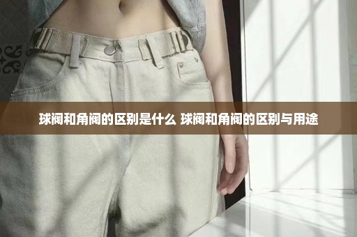 球阀和角阀的区别是什么 球阀和角阀的区别与用途