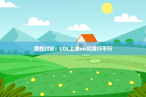 理性讨论：LOL上单vn究竟行不行