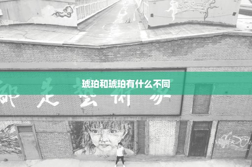 琥珀和琥珀有什么不同