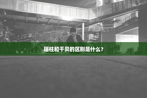 瑶柱和干贝的区别是什么？