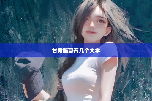 甘肃临夏有几个大学