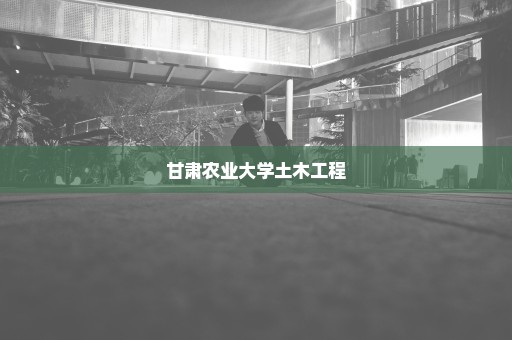 甘肃农业大学土木工程
