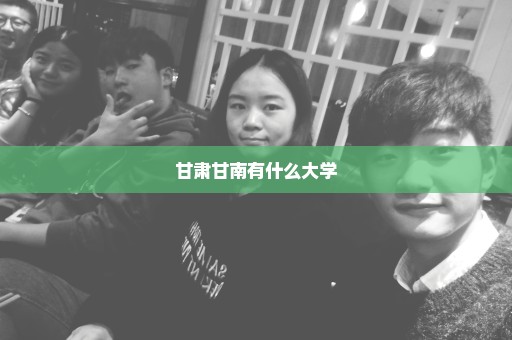 甘肃甘南有什么大学